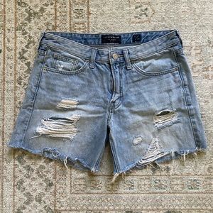 Lucky Brand Distressed Jean Denim Boyfriend Shorts 2